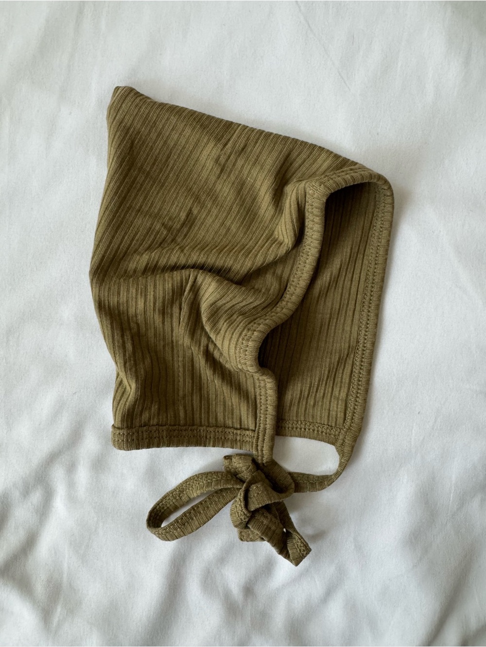 Lou Lou & Company Olive Ribbed Bonnet